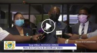 Le Maire par intérim face à la Presse au sortir du conseil Municipal portant Examen et Adoption du Budget Additionnel de La commune de Libreville