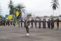 Le Sergent Chef Franck Donald MBOUNDOU MOUSSOUNDA , tué le 18 janvier  2021, dans une embuscade au Sud-Est de la Centrafrique a été honoré ce 5 Février 2021 au camp  Aissa de Libreville.